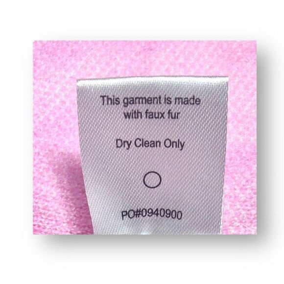 Show Me Your MuMu 3X Pink Houndstooth Faux Fur Zip Jacket Barbiecore Coquette - Picture 9 of 9